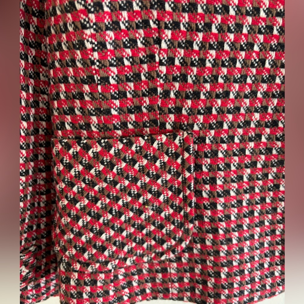 LOFT by Ann Taylor gorgeous plaid wool blend jacket with 2 front pockets Size 14 - Picture 5 of 5